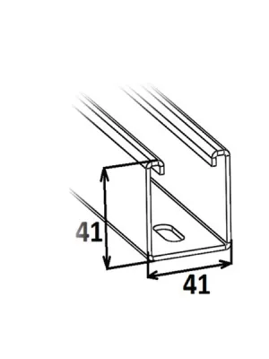 Rail 41x41 épaisseur 2.0 mm