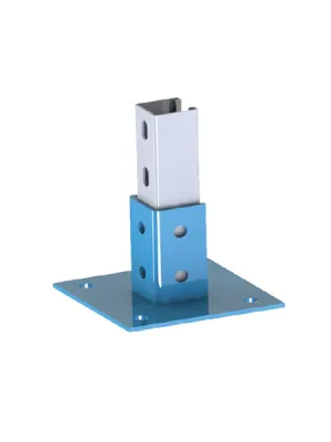 Pied de rail carré 4 fixation